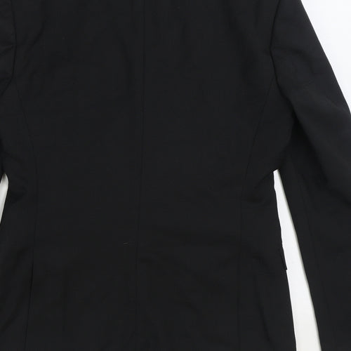 Topman Mens Black Wool Jacket Suit Jacket Size 38