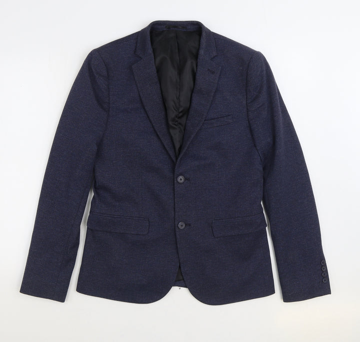 New Look Mens Blue Polyester Jacket Suit Jacket Size 38