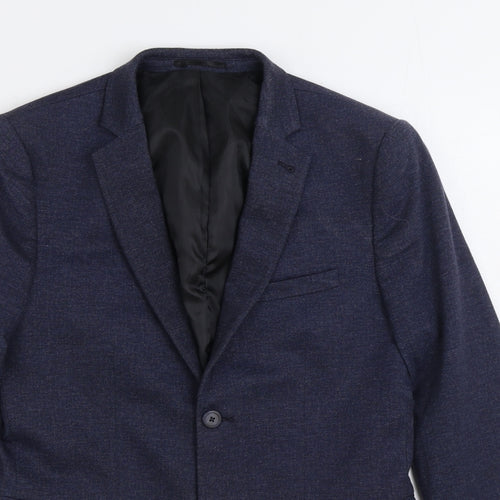 New Look Mens Blue Polyester Jacket Suit Jacket Size 38
