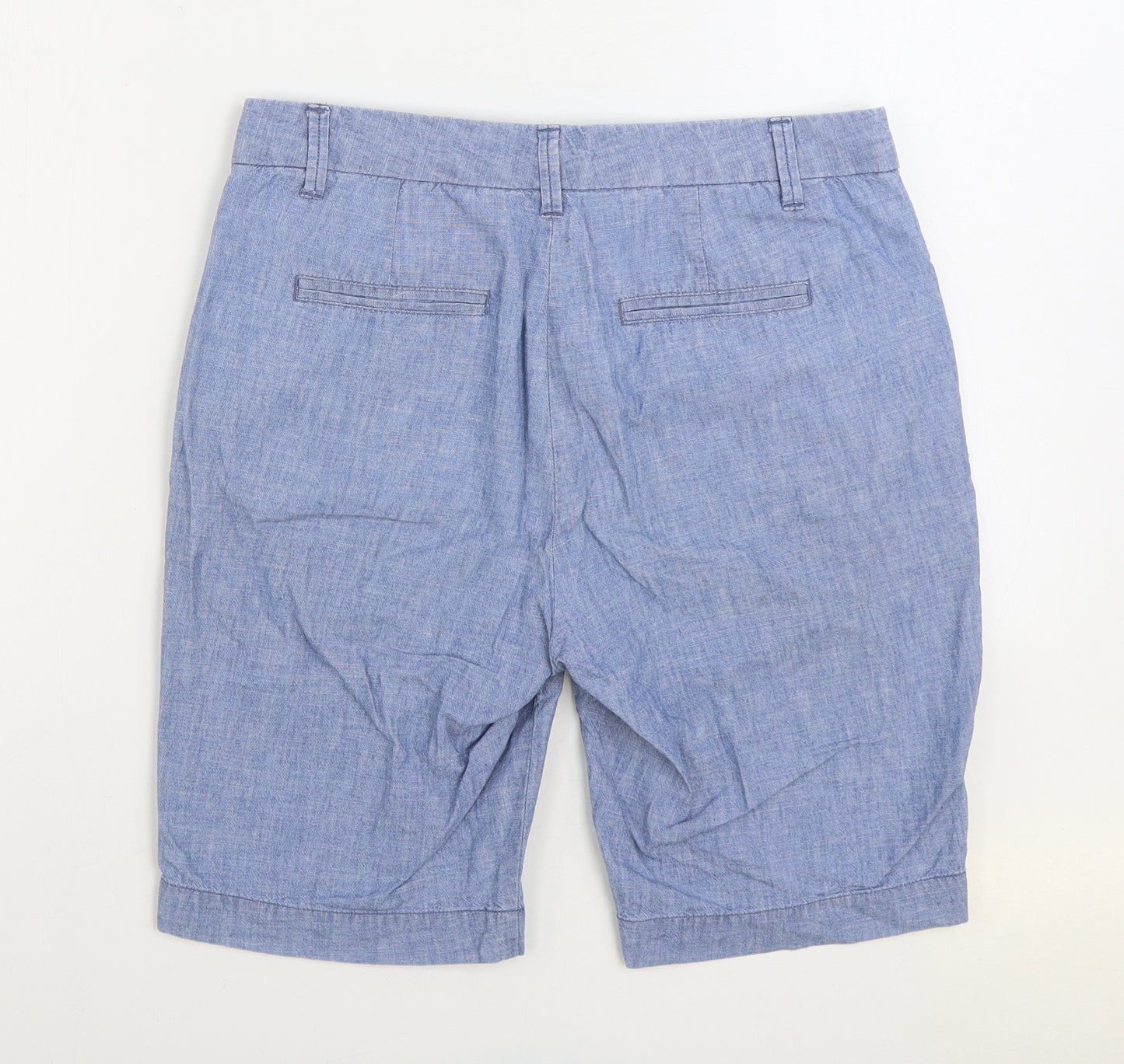 Gap Womens Blue 100% Cotton Bermuda Shorts Size S L8 in Regular Zip