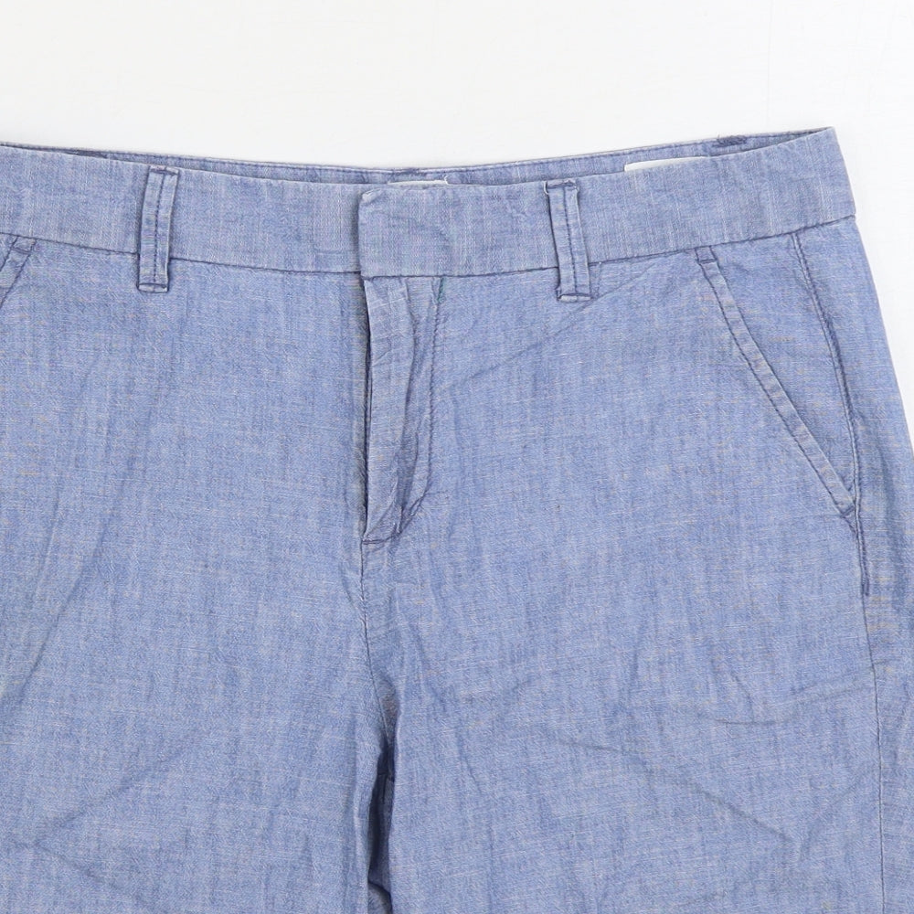 Gap Womens Blue 100% Cotton Bermuda Shorts Size S L8 in Regular Zip