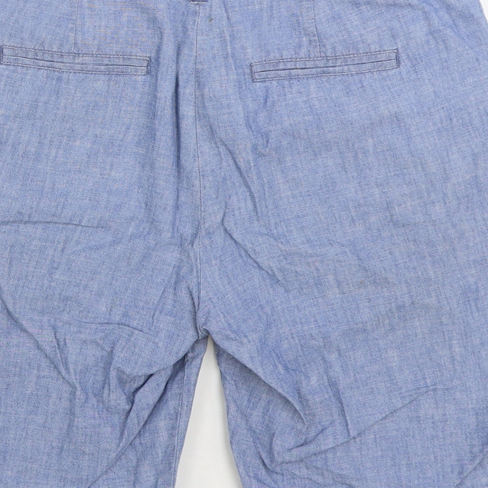 Gap Womens Blue 100% Cotton Bermuda Shorts Size S L8 in Regular Zip