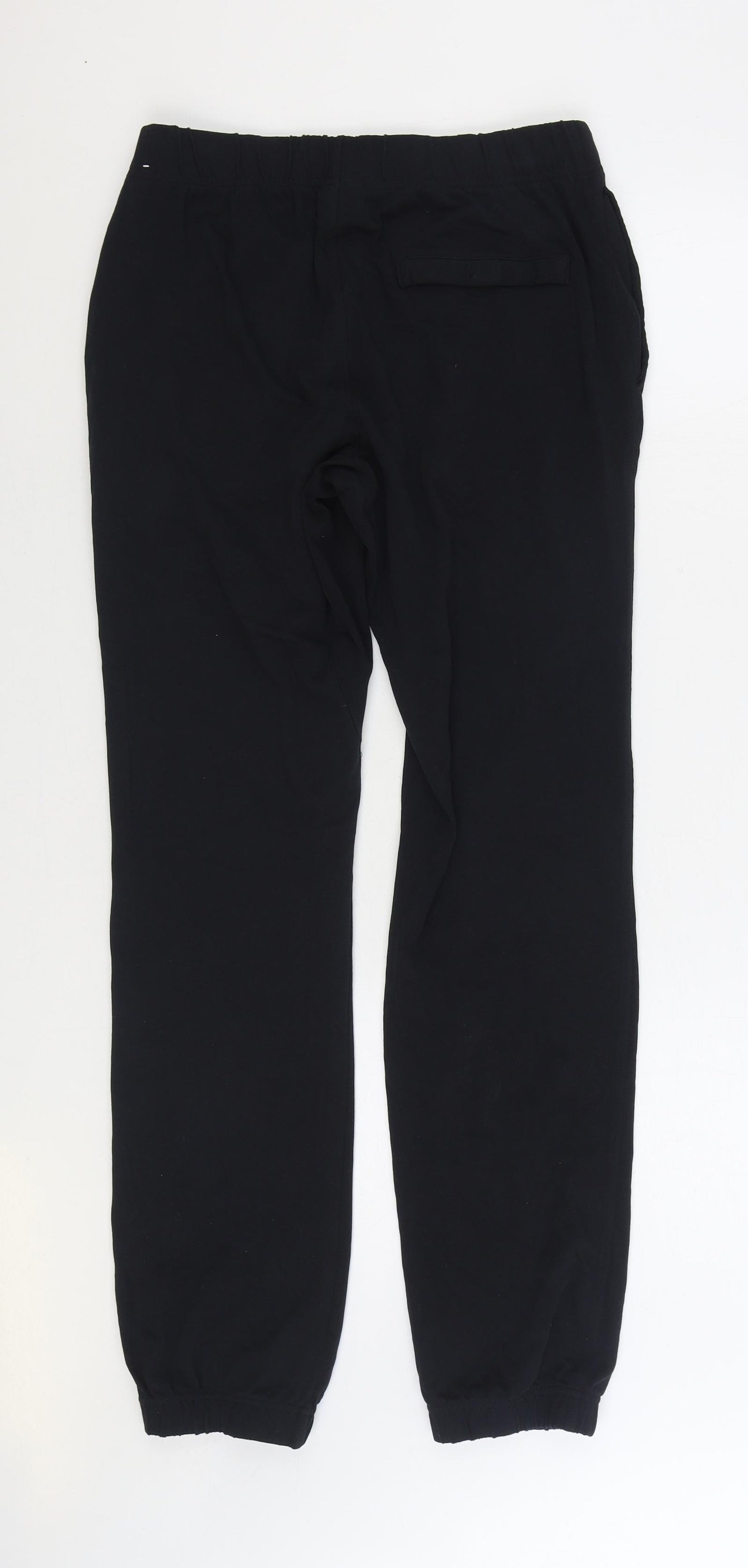 Nike Mens Black Cotton Jogger Trousers Size S L32 in Regular Drawstring