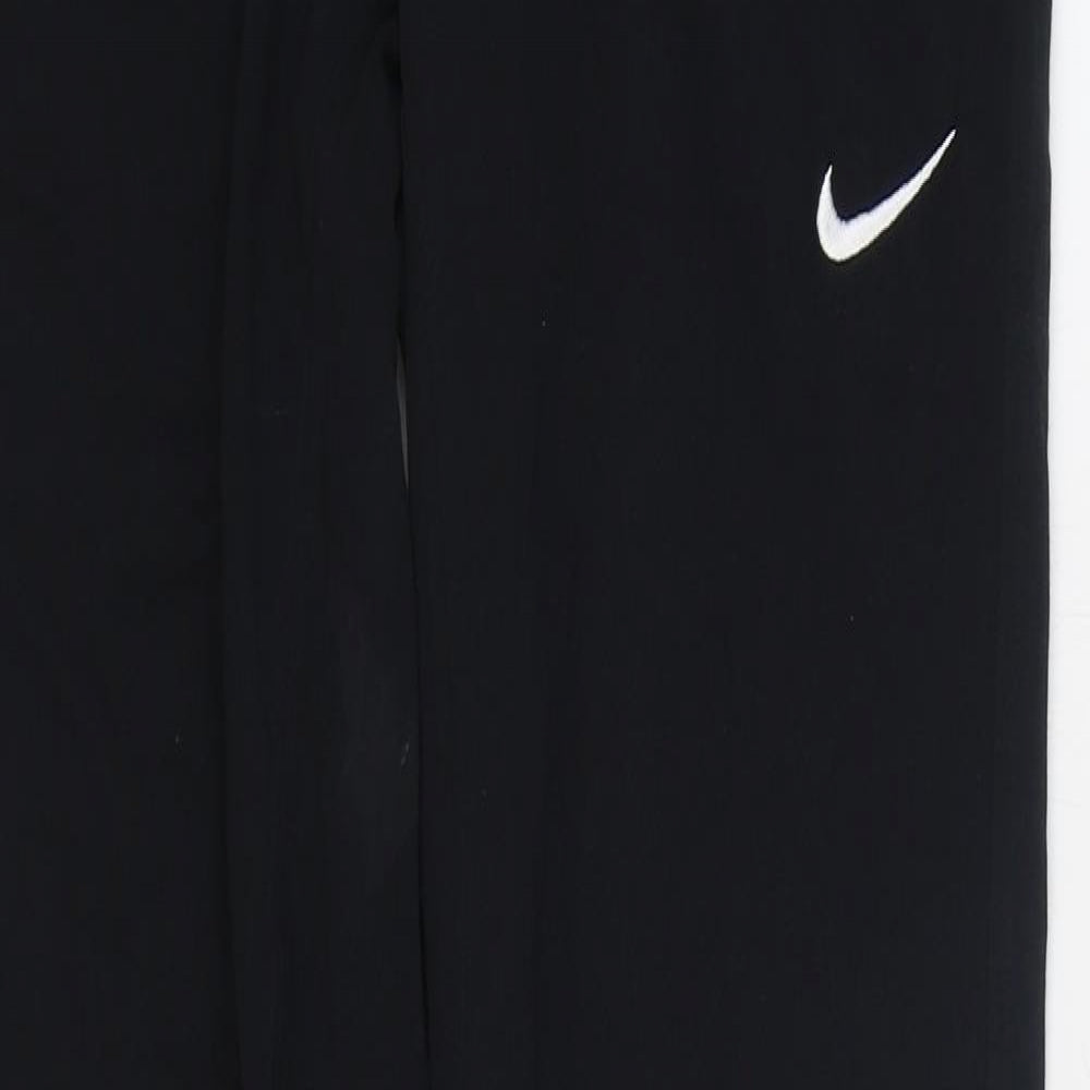 Nike Mens Black Cotton Jogger Trousers Size S L32 in Regular Drawstring