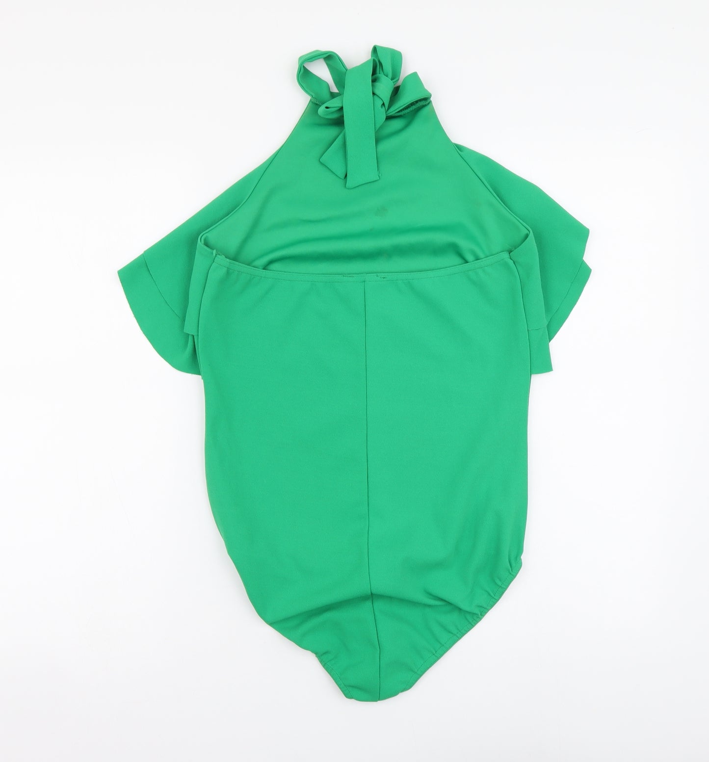 Quiz Womens Green Polyester Bodysuit One-Piece Size 14 Button