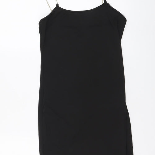 SheIn Womens Black Polyester Bodycon Size S Round Neck Pullover