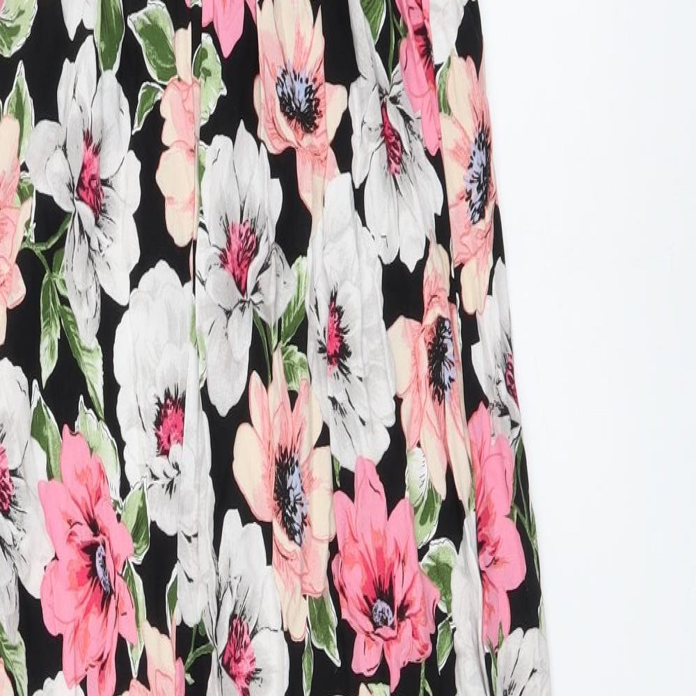 Papaya Womens Multicoloured Floral Polyester Jumpsuit One-Piece Size 12 Button