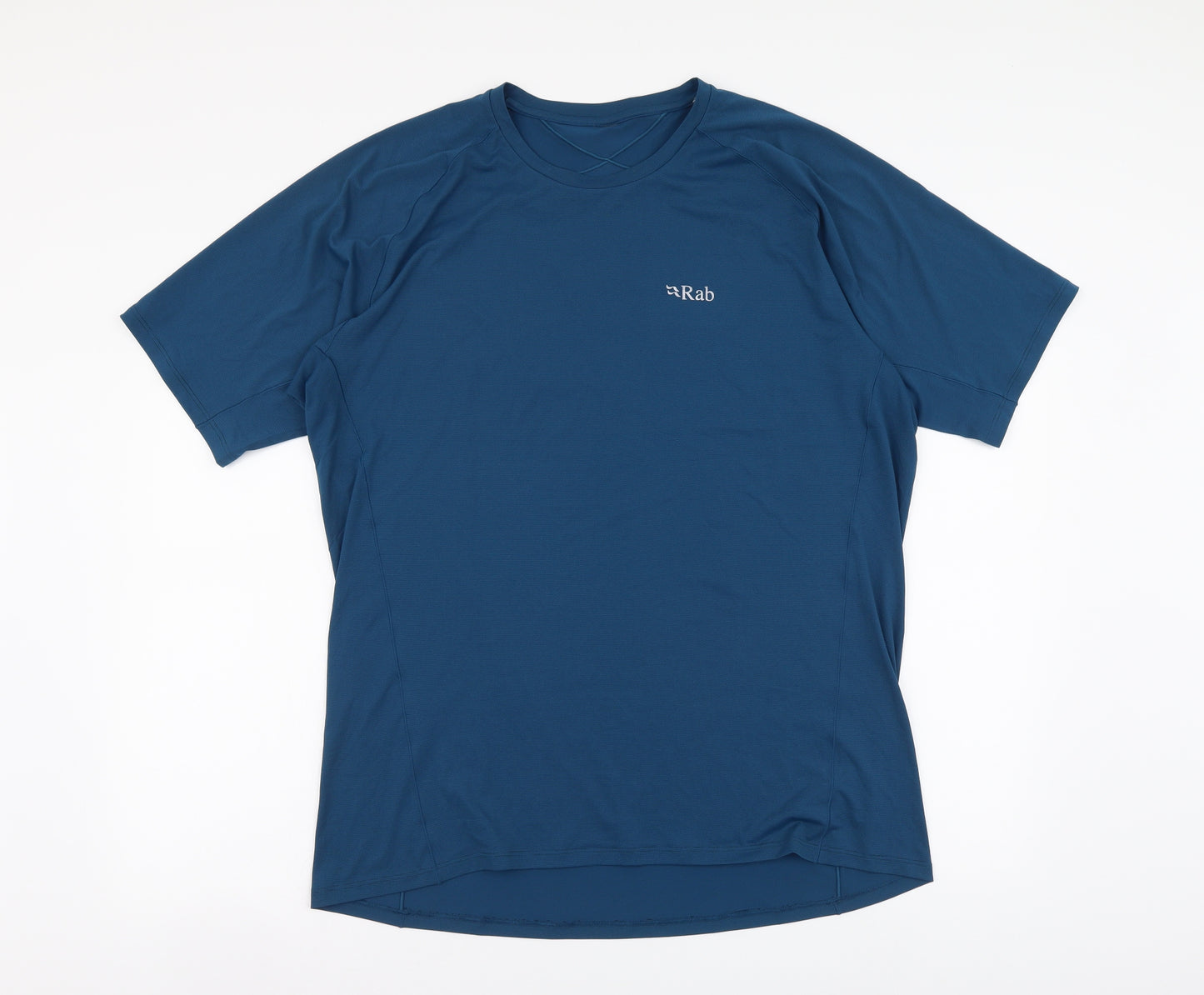RAB Womens Blue Polyester Basic T-Shirt Size XL Round Neck Pullover