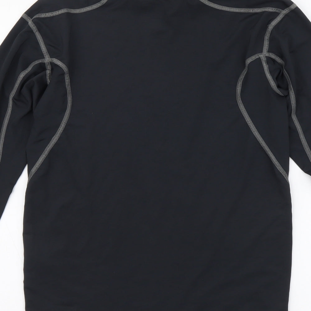 Nike Womens Black Polyester Basic T-Shirt Size S High Neck Pullover
