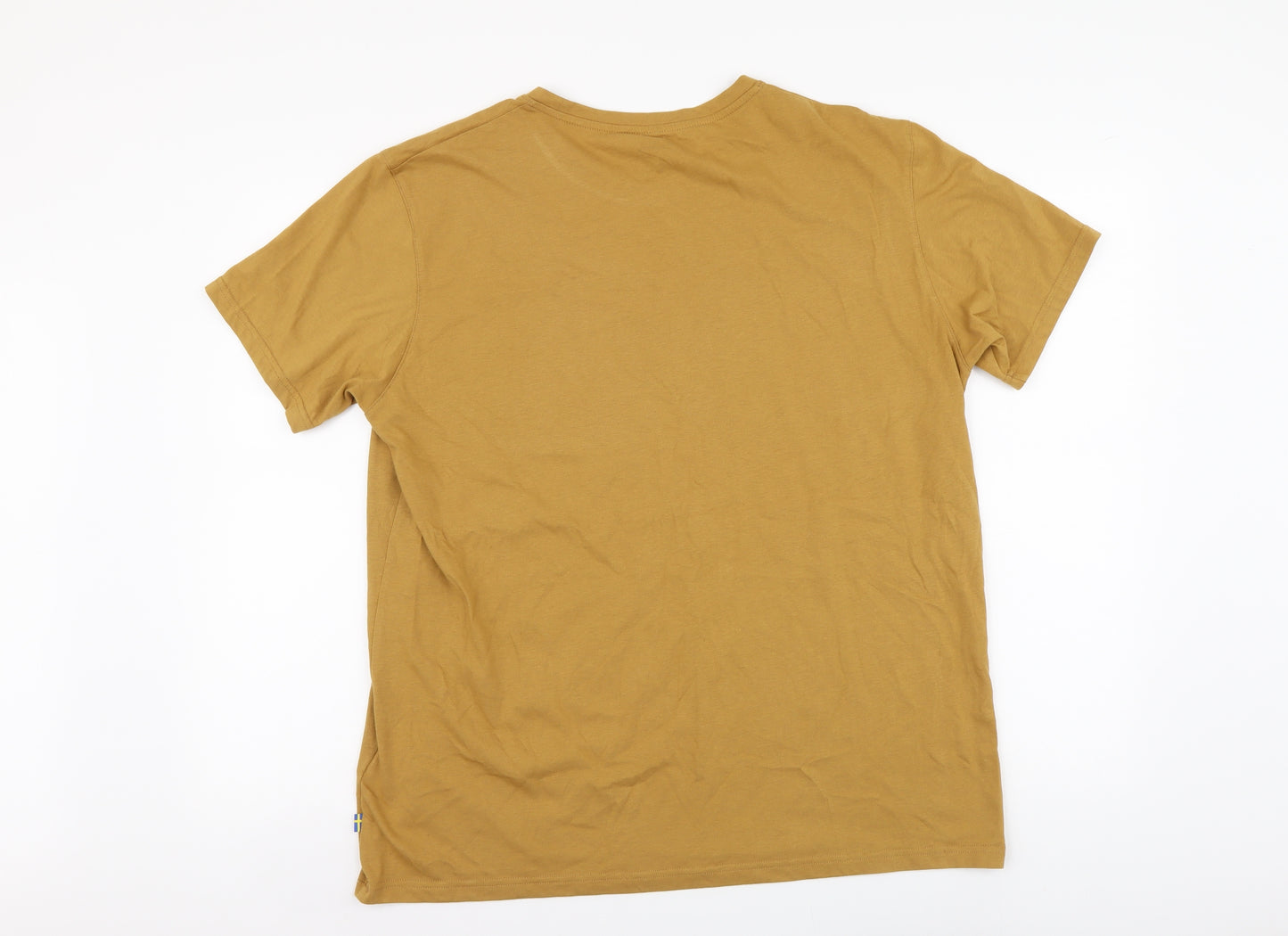 Fjall Raven Mens Brown Cotton T-Shirt Size XL Round Neck