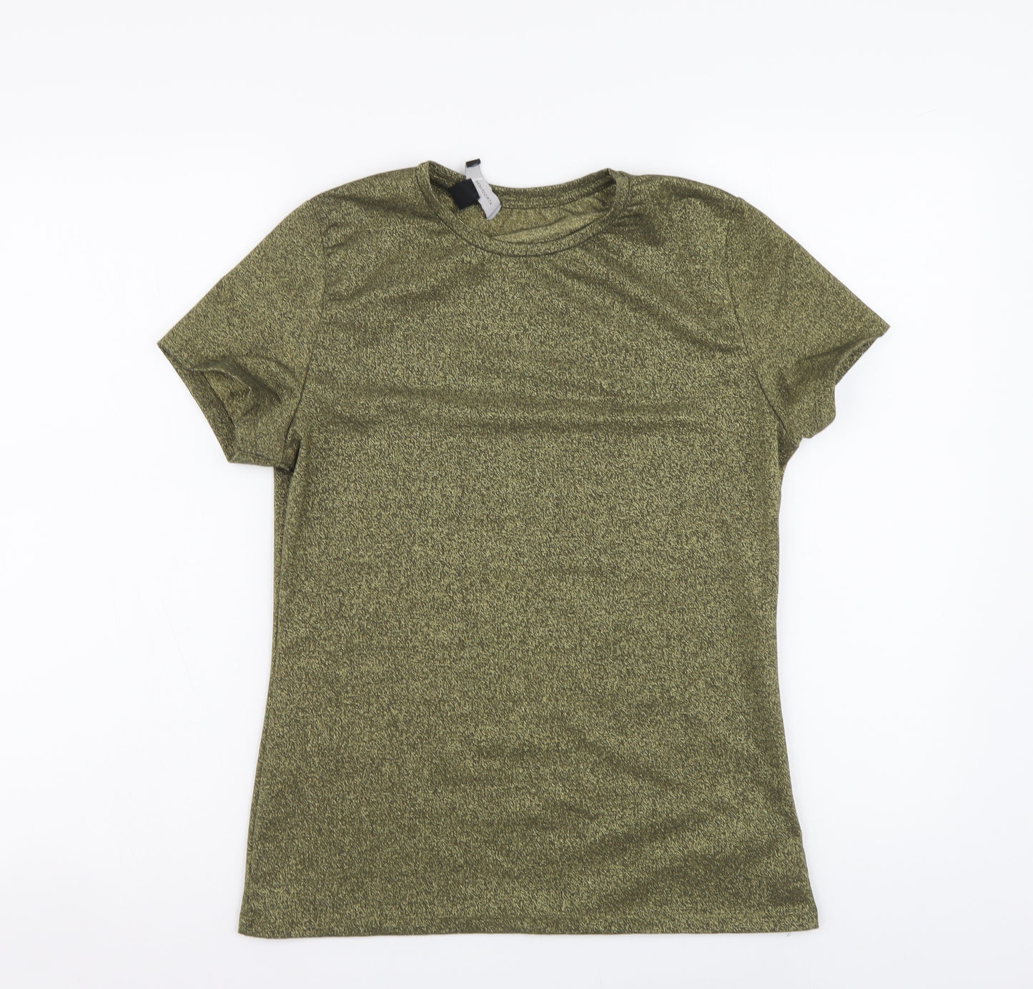 Atmosphere Womens Gold Polyester Basic T-Shirt Size 10 Round Neck