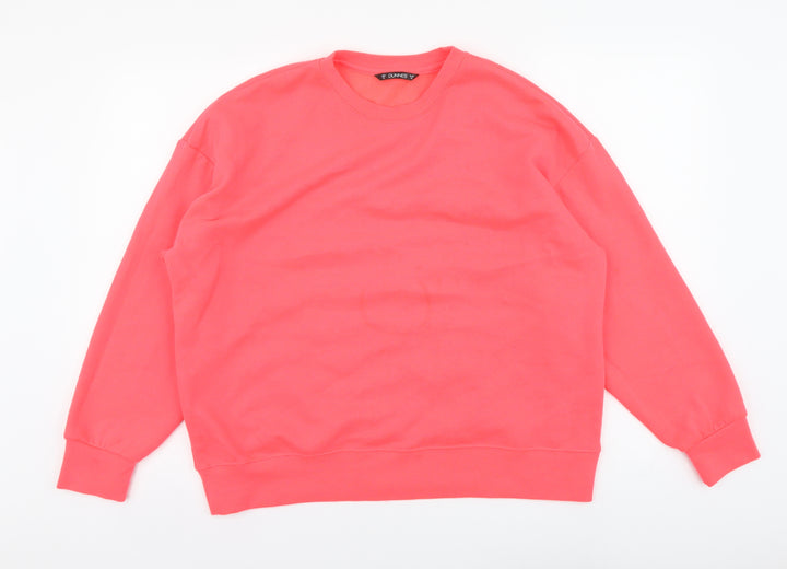 Dunnes Stores Womens Pink Polyester Pullover Sweatshirt Size M Pullover