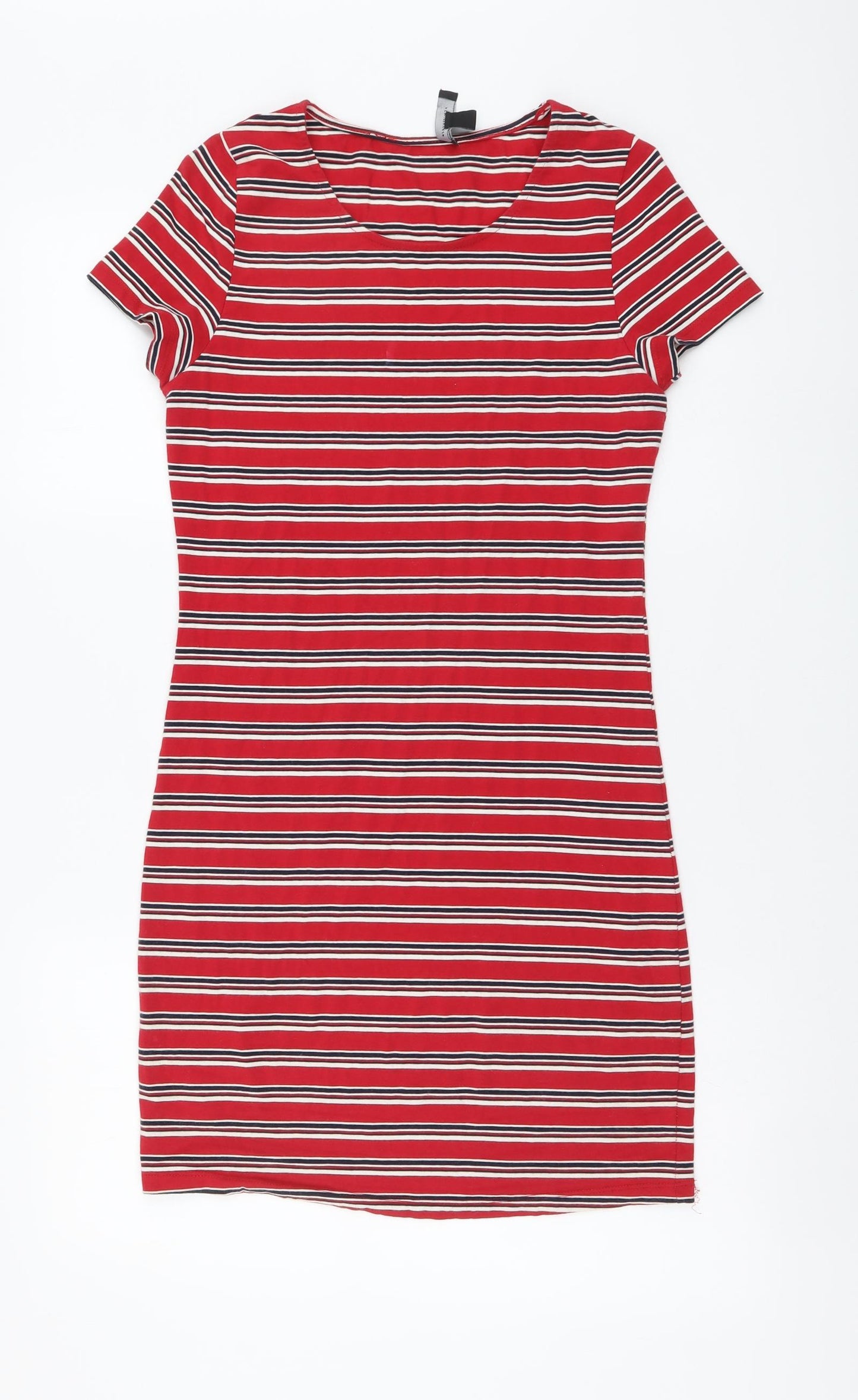 Atmosphere Womens Red Striped Polyester Bodycon Size 12 Round Neck Pullover