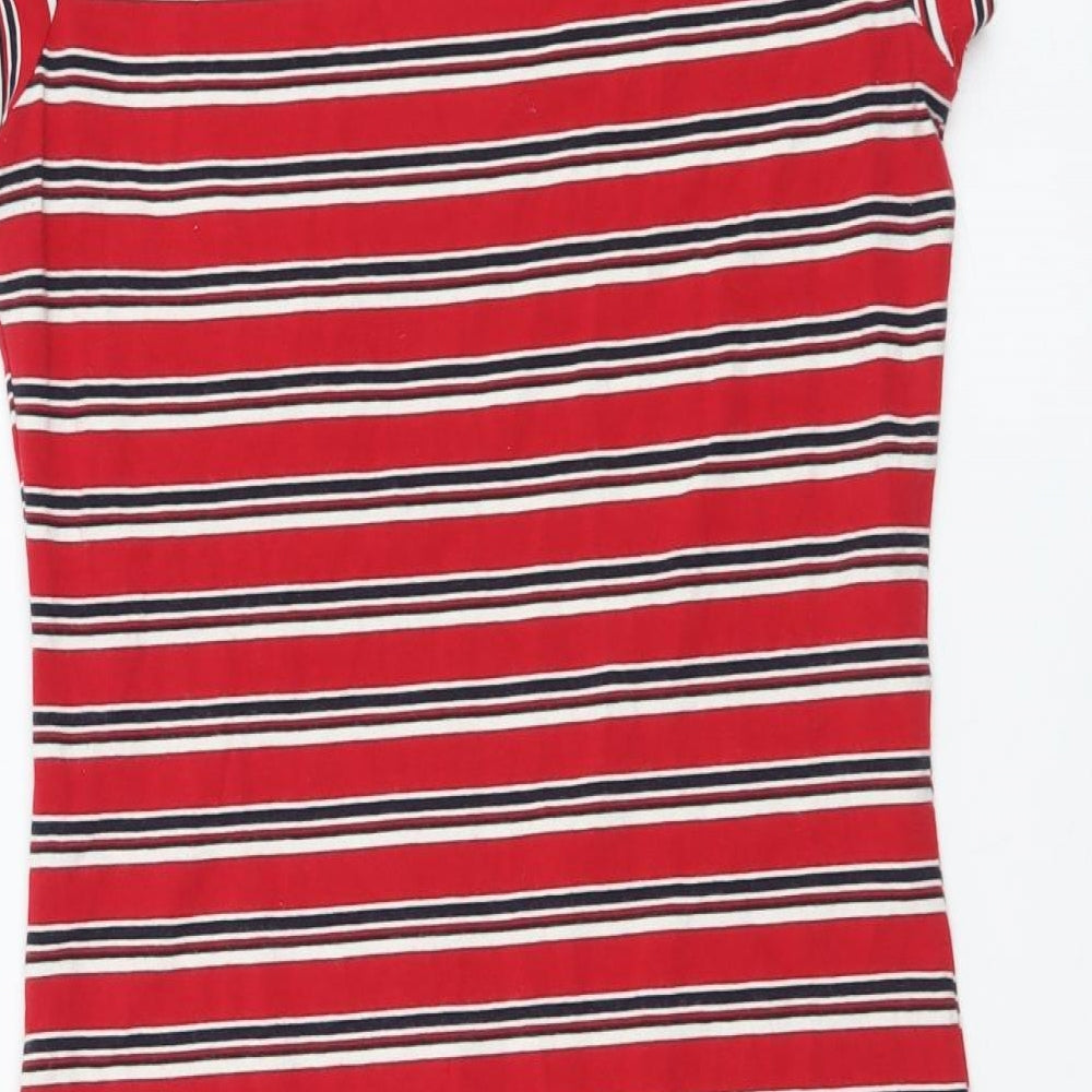 Atmosphere Womens Red Striped Polyester Bodycon Size 12 Round Neck Pullover
