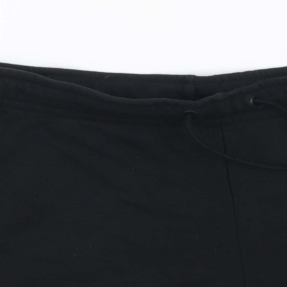 Nike Womens Black Cotton Hot Pants Shorts Size S L3 in Regular Drawstring