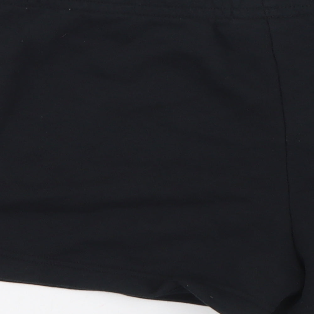 Nike Womens Black Cotton Hot Pants Shorts Size S L3 in Regular Drawstring