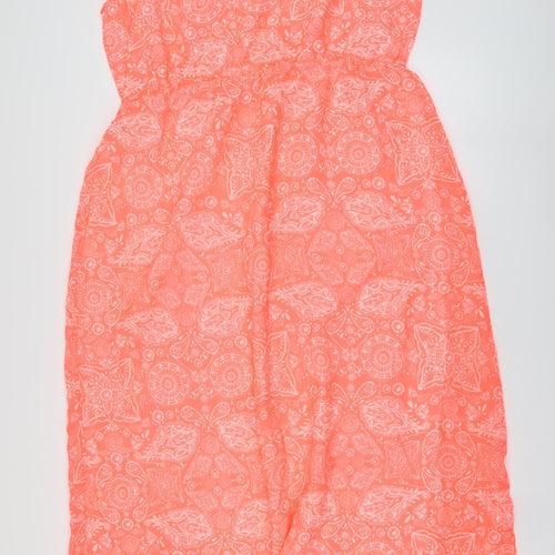 George Womens Pink Geometric Polyester Maxi Size 20 Round Neck Pullover