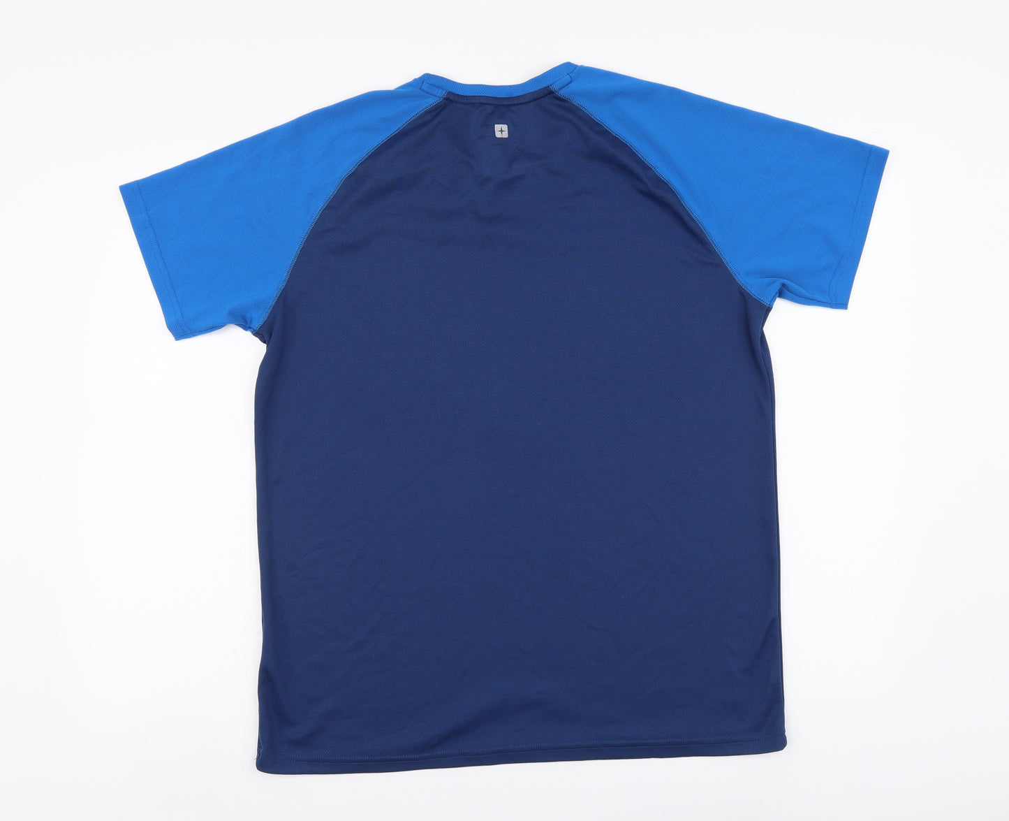 Mountain Warehouse Mens Blue Polyester Basic T-Shirt Size L Round Neck Pullover