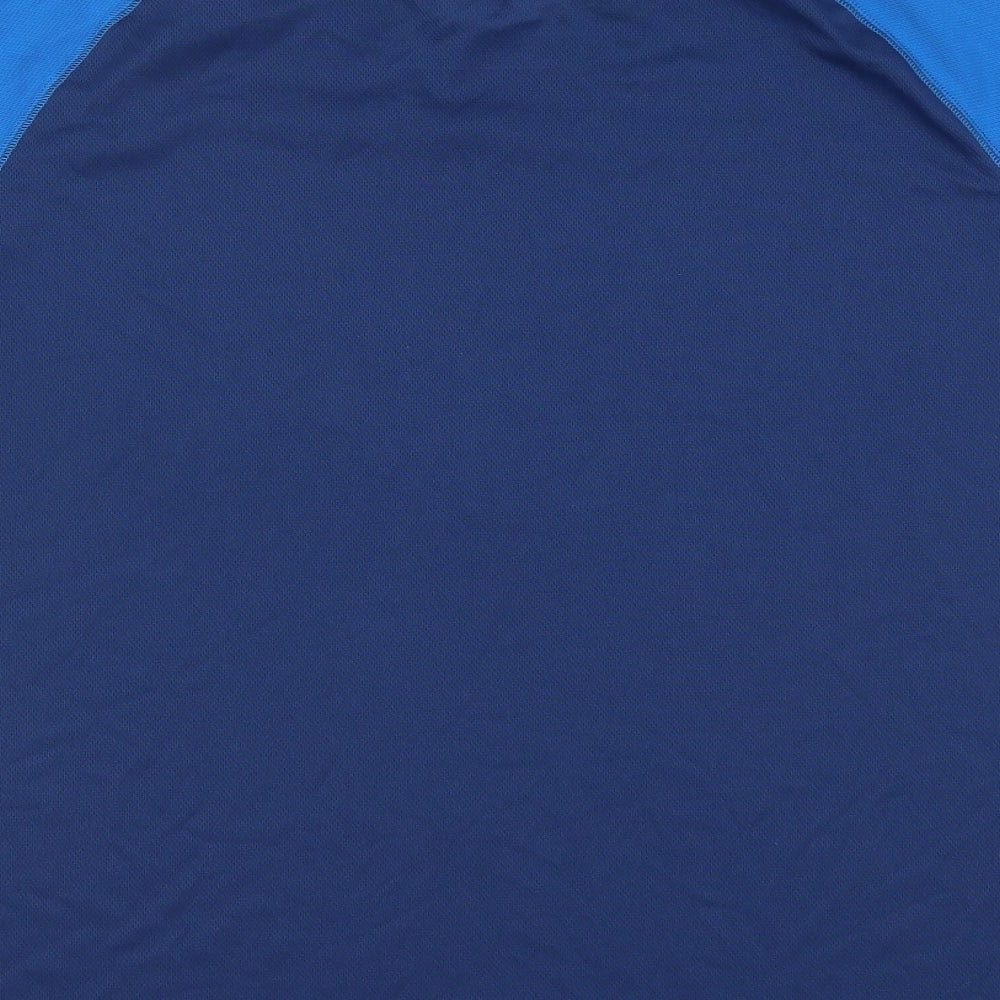 Mountain Warehouse Mens Blue Polyester Basic T-Shirt Size L Round Neck Pullover
