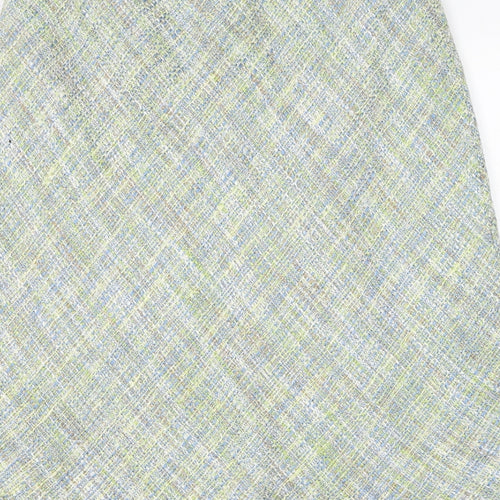 Preworn Womens Multicoloured Acrylic A-Line Skirt Size 14 Zip