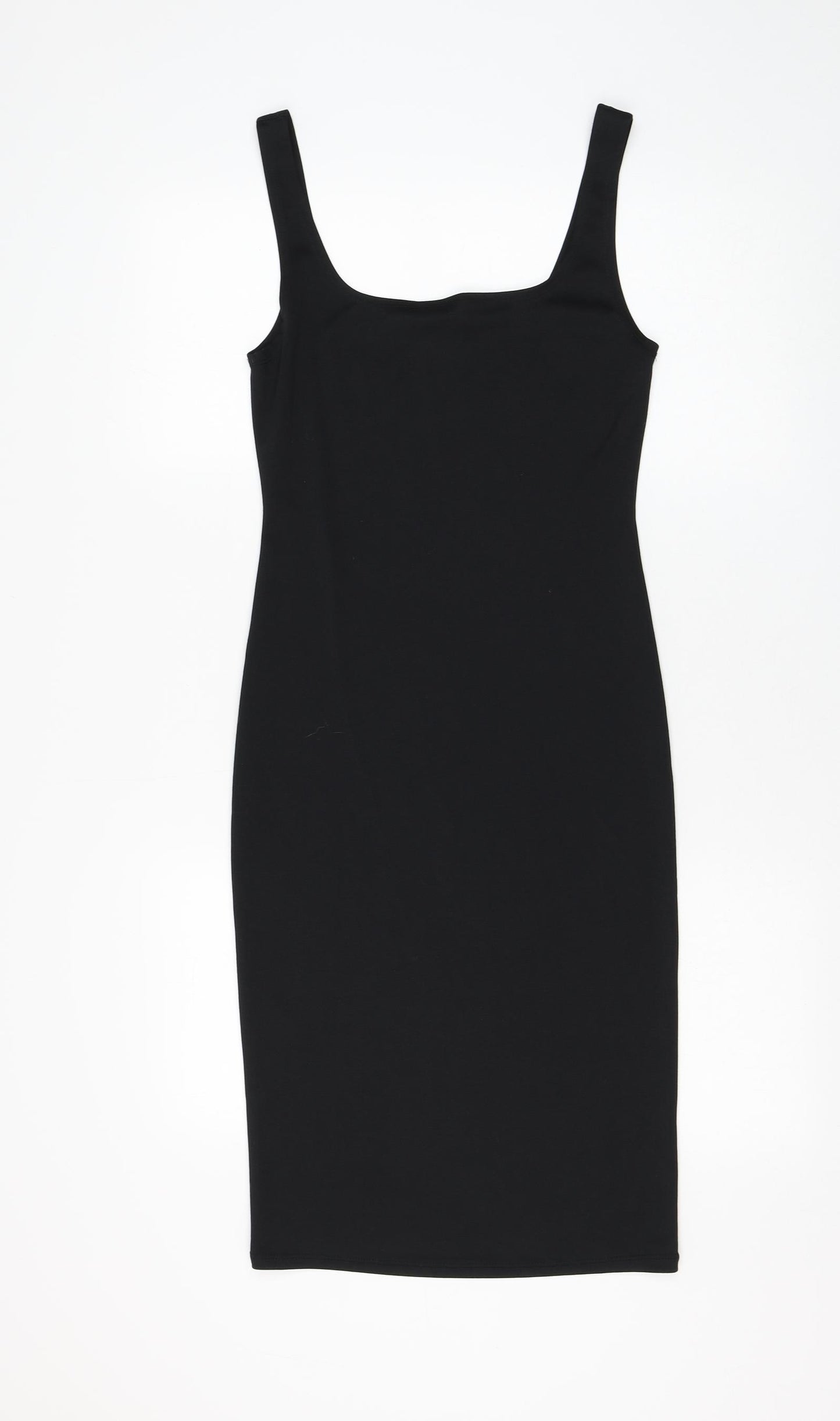 Primark Womens Black Polyester Tank Dress Size 10 Round Neck Pullover