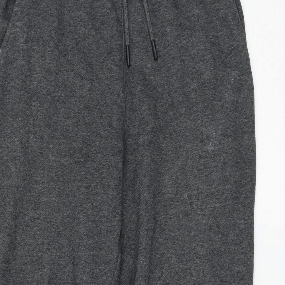 F&F Mens Grey Cotton Jogger Trousers Size M L28 in Regular Drawstring