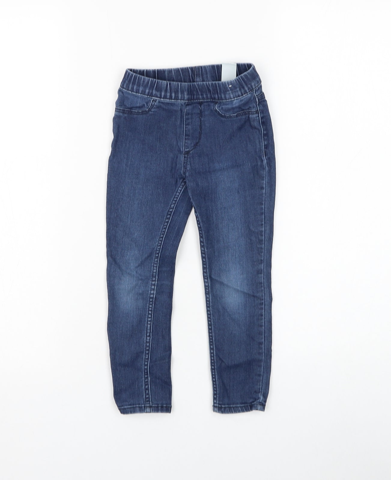 H&M Girls Blue Cotton Jegging Jeans Size 2-3 Years Regular Pullover