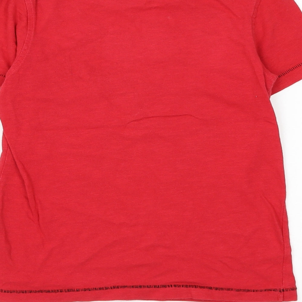 George Boys Red Cotton Basic T-Shirt Size 7-8 Years Round Neck Pullover - Star Wars