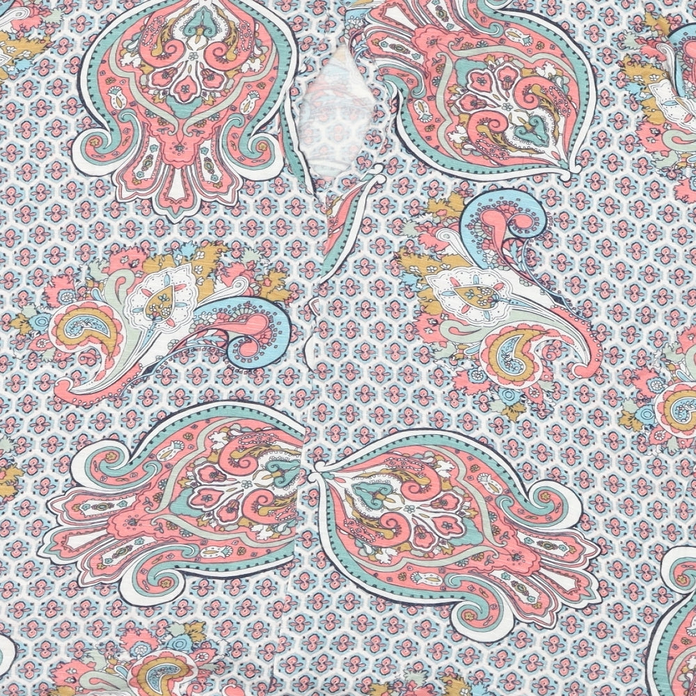 Marks and Spencer Womens Multicoloured Paisley Polyester Basic Blouse Size M Round Neck