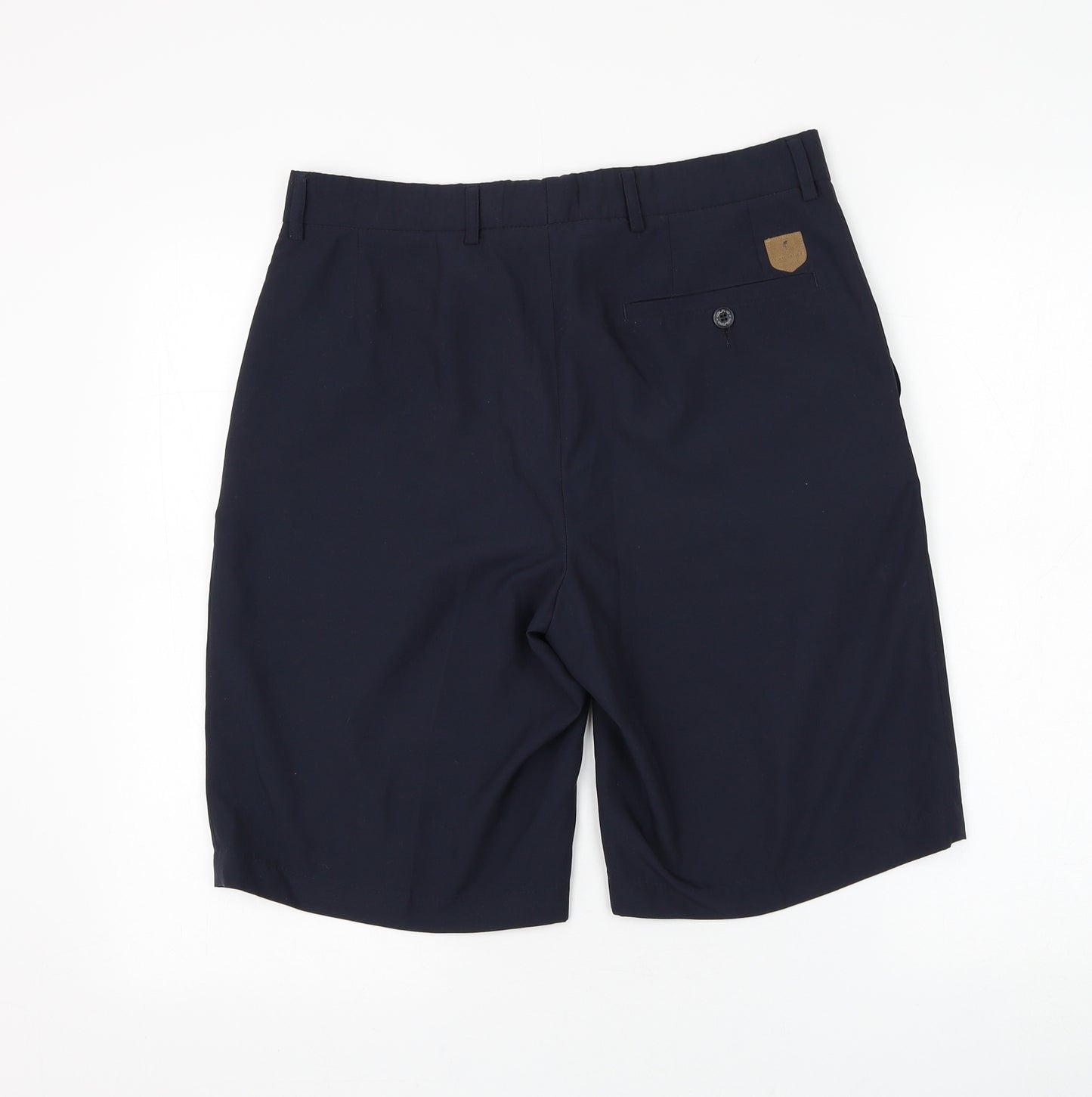 GOLFINO Mens Blue Polyester Bermuda Shorts Size 38 in L10 in Regular Zip - Golf