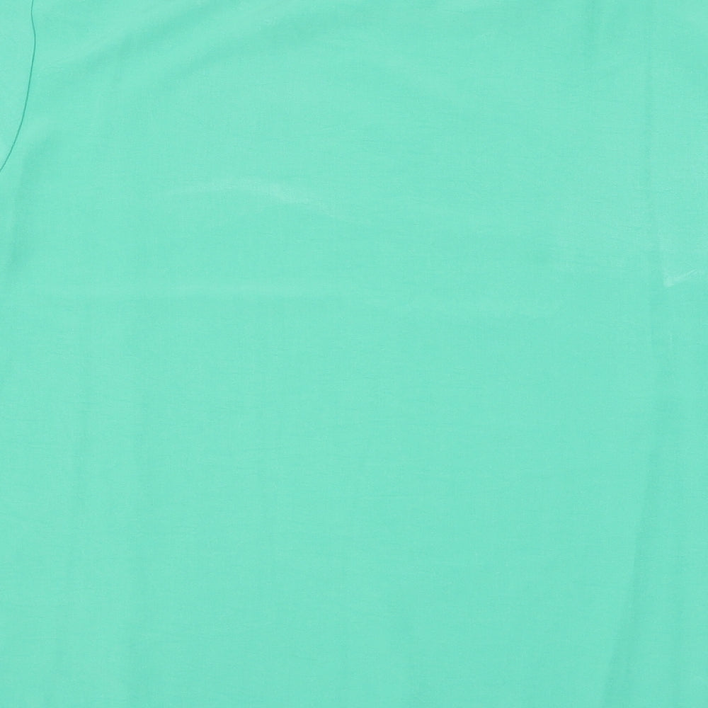 Chicot Womens Green Polyester Basic Blouse Size 18 Round Neck