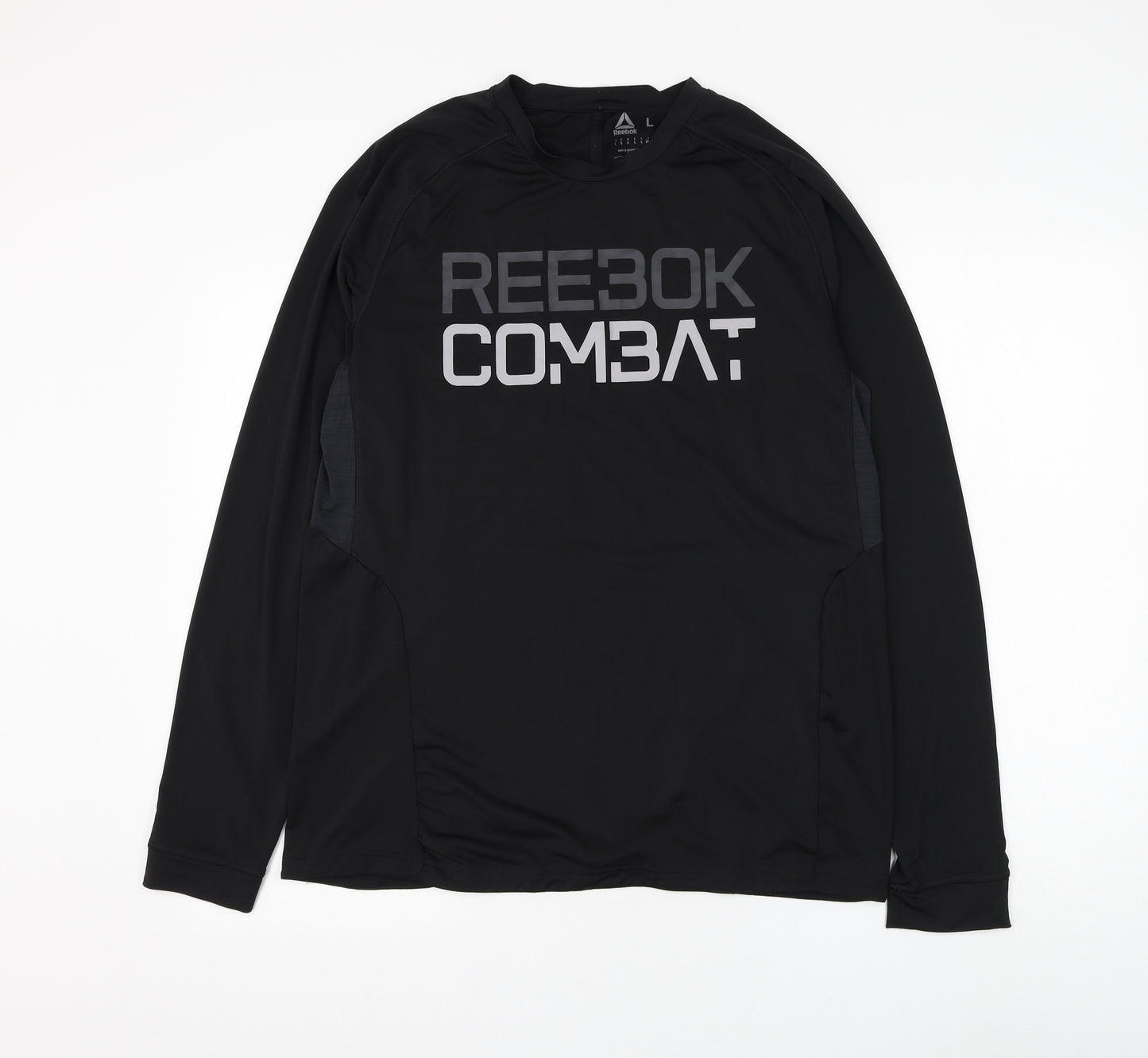 Reebok Mens Black Polyester Pullover Sweatshirt Size L - Reebok Combat