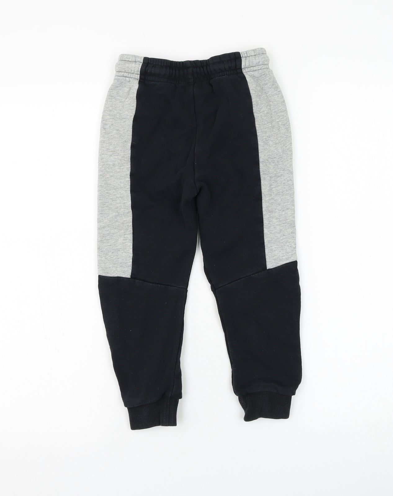 F&F Boys Black Cotton Jogger Trousers Size 4-5 Years Regular Drawstring - Batman