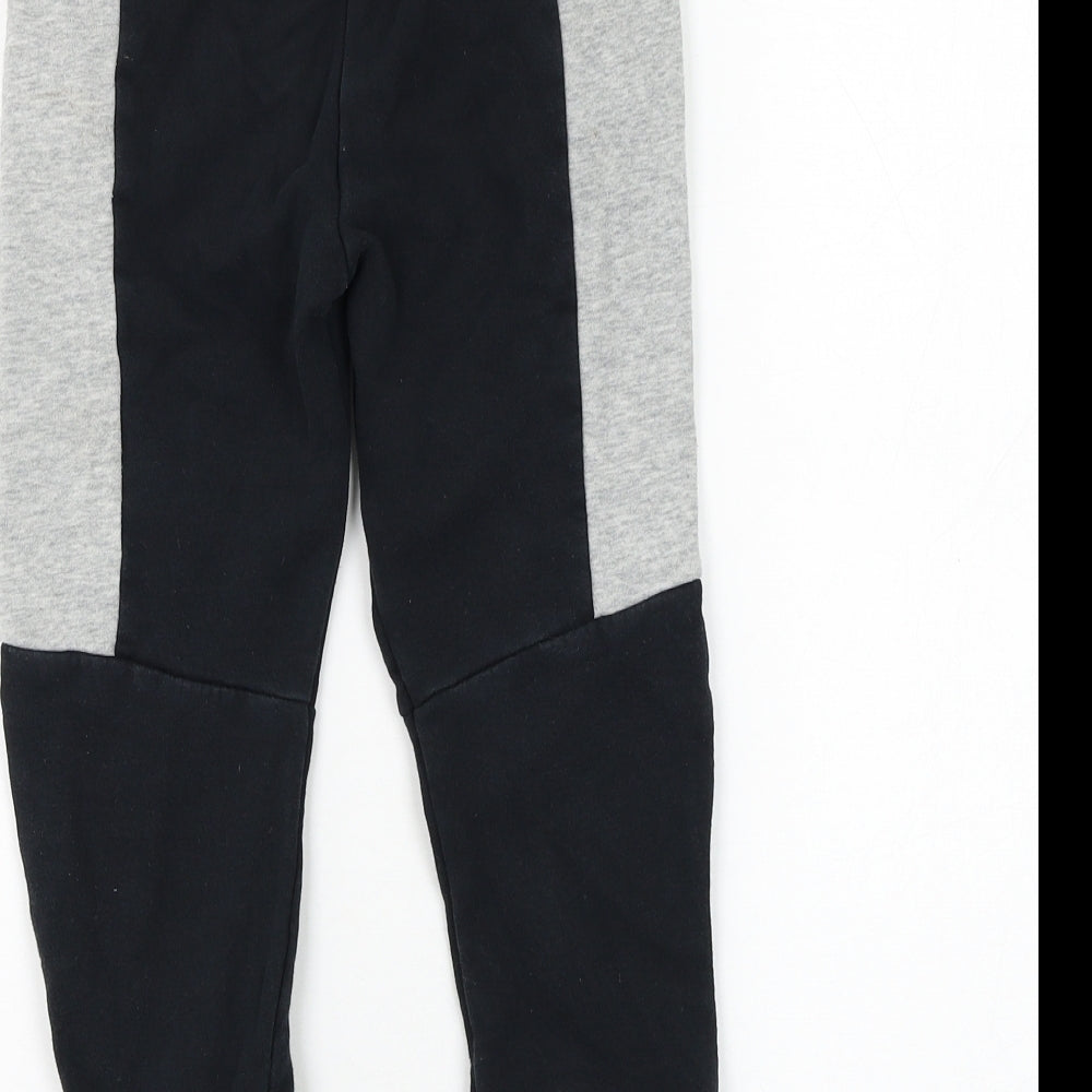F&F Boys Black Cotton Jogger Trousers Size 4-5 Years Regular Drawstring - Batman