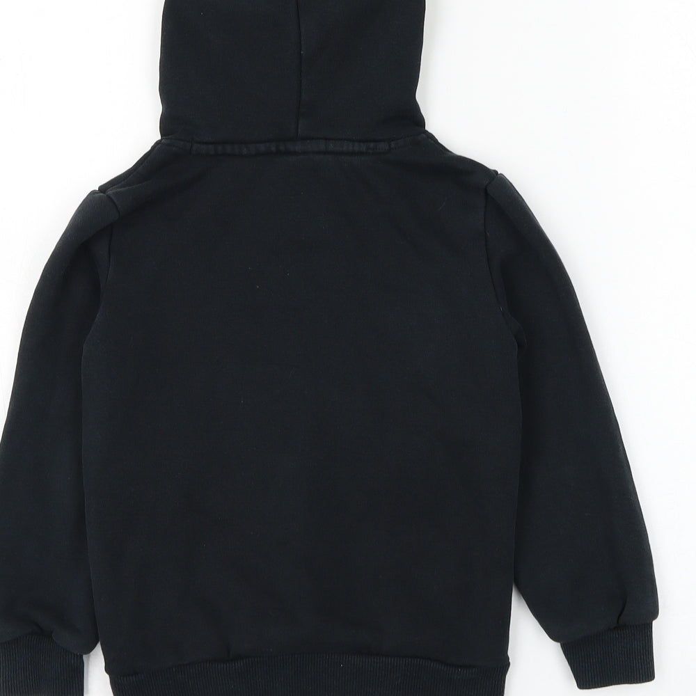 PUMA Boys Black Cotton Pullover Hoodie Size 3-4 Years Pullover