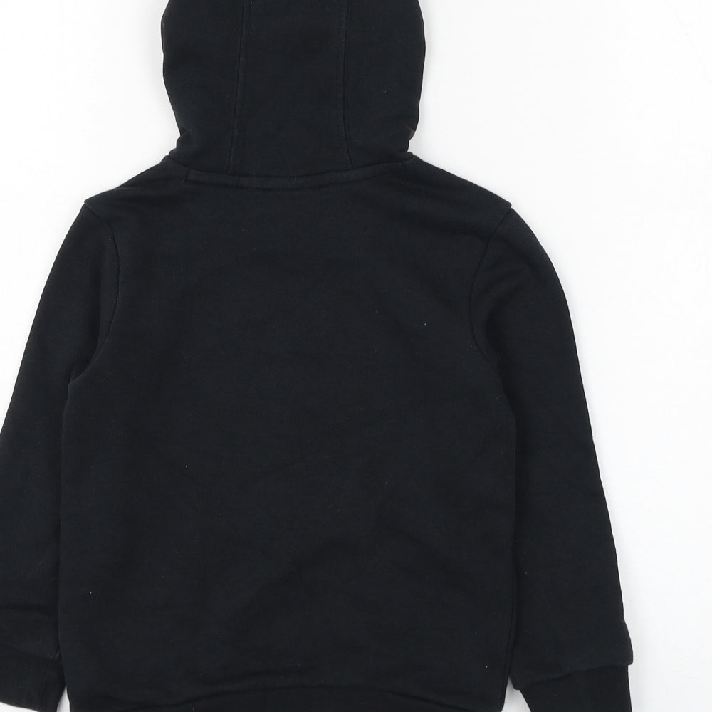 adidas Boys Black Cotton Pullover Hoodie Size 3-4 Years Pullover