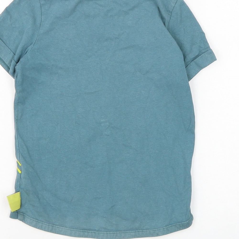 Nutmeg Boys Green Cotton Basic T-Shirt Size 3-4 Years Round Neck Pullover - Dinosaur