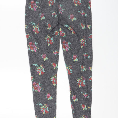 Superdry Womens Grey Floral Cotton Jogger Leggings Size XS L27 in