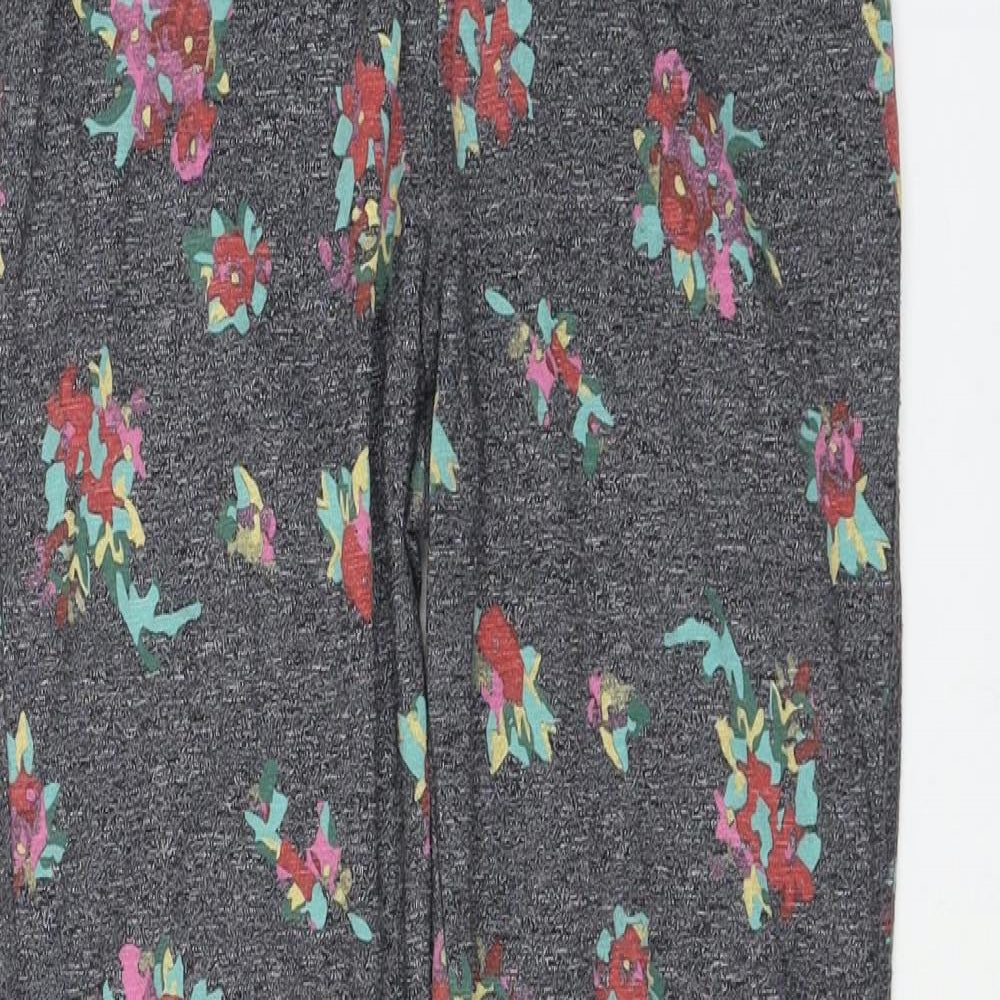 Superdry Womens Grey Floral Cotton Jogger Leggings Size XS L27 in