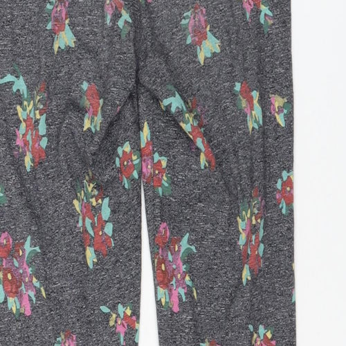 Superdry Womens Grey Floral Cotton Jogger Leggings Size XS L27 in