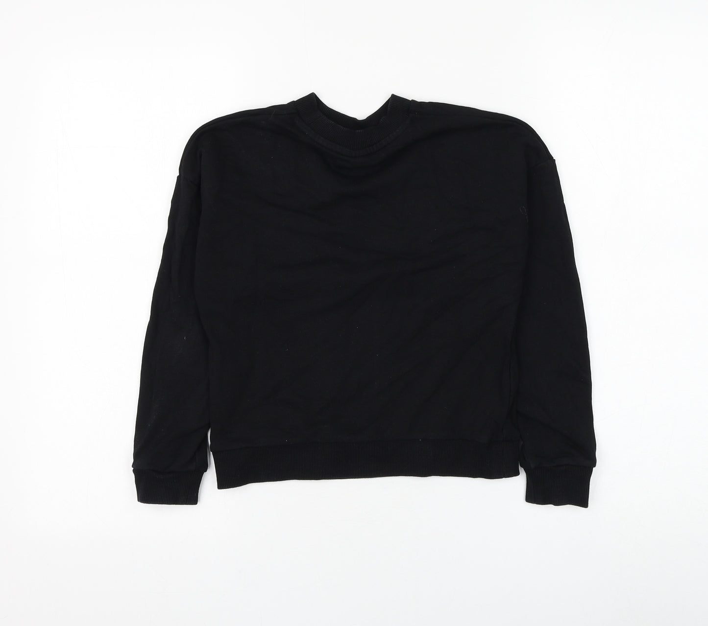 George Girls Black Cotton Pullover Sweatshirt Size 7-8 Years Pullover - Mickey And Friends