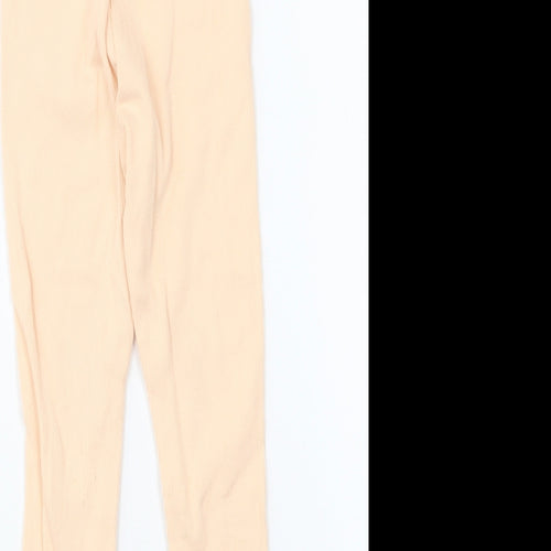 Marks and Spencer Girls Orange Cotton Jogger Trousers Size 2-3 Years Regular Pullover