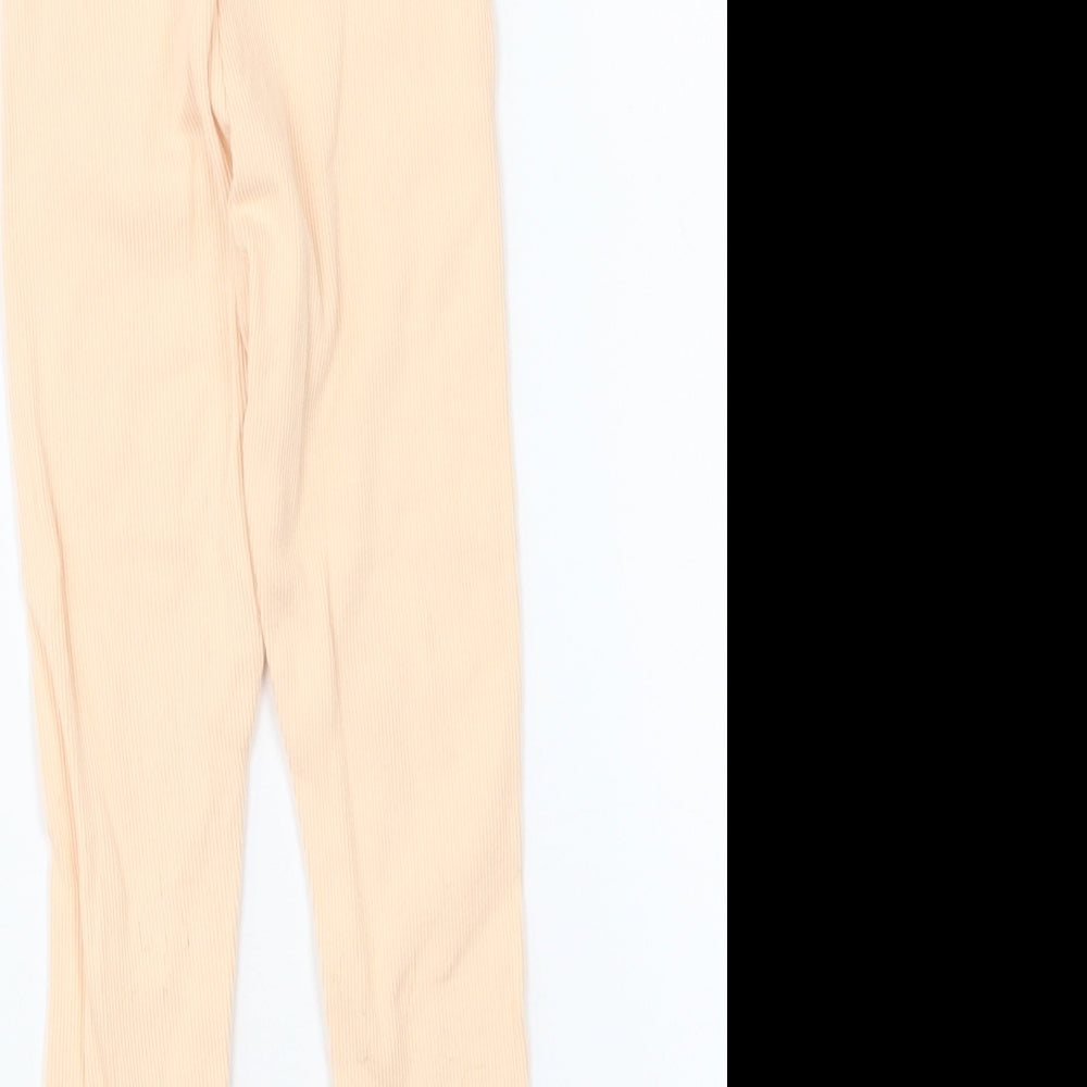 Marks and Spencer Girls Orange Cotton Jogger Trousers Size 2-3 Years Regular Pullover