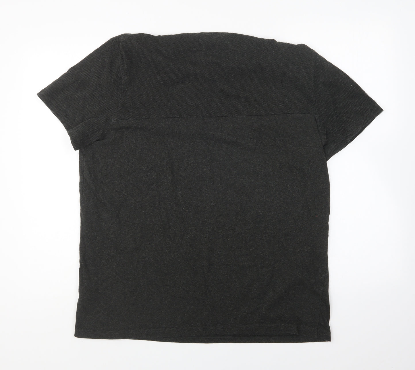 George Mens Green Cotton T-Shirt Size L Round Neck