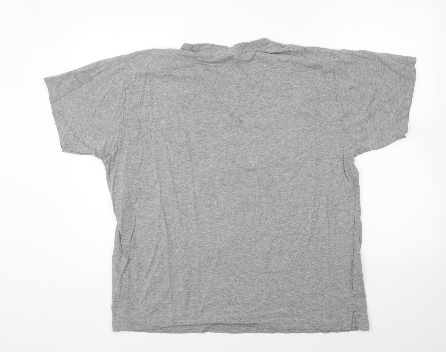 Dunlop Mens Grey Cotton T-Shirt Size L Round Neck