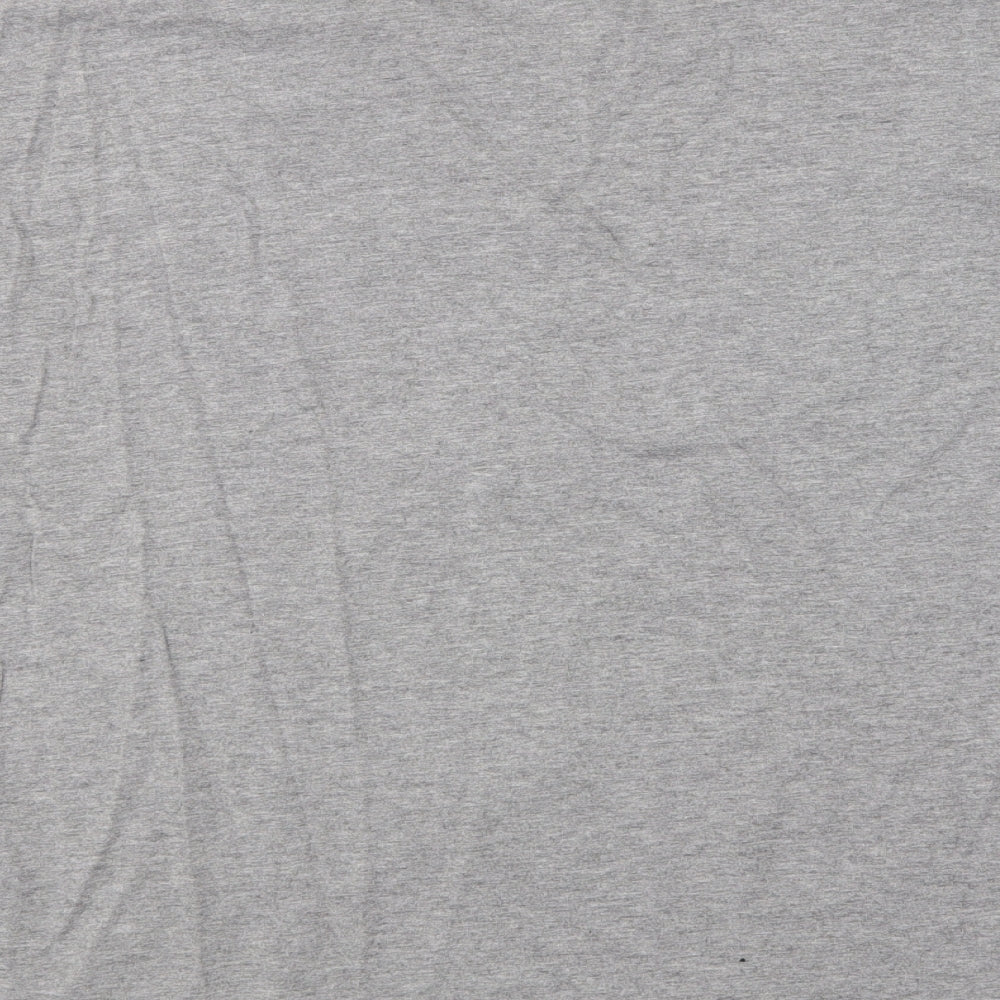 Dunlop Mens Grey Cotton T-Shirt Size L Round Neck