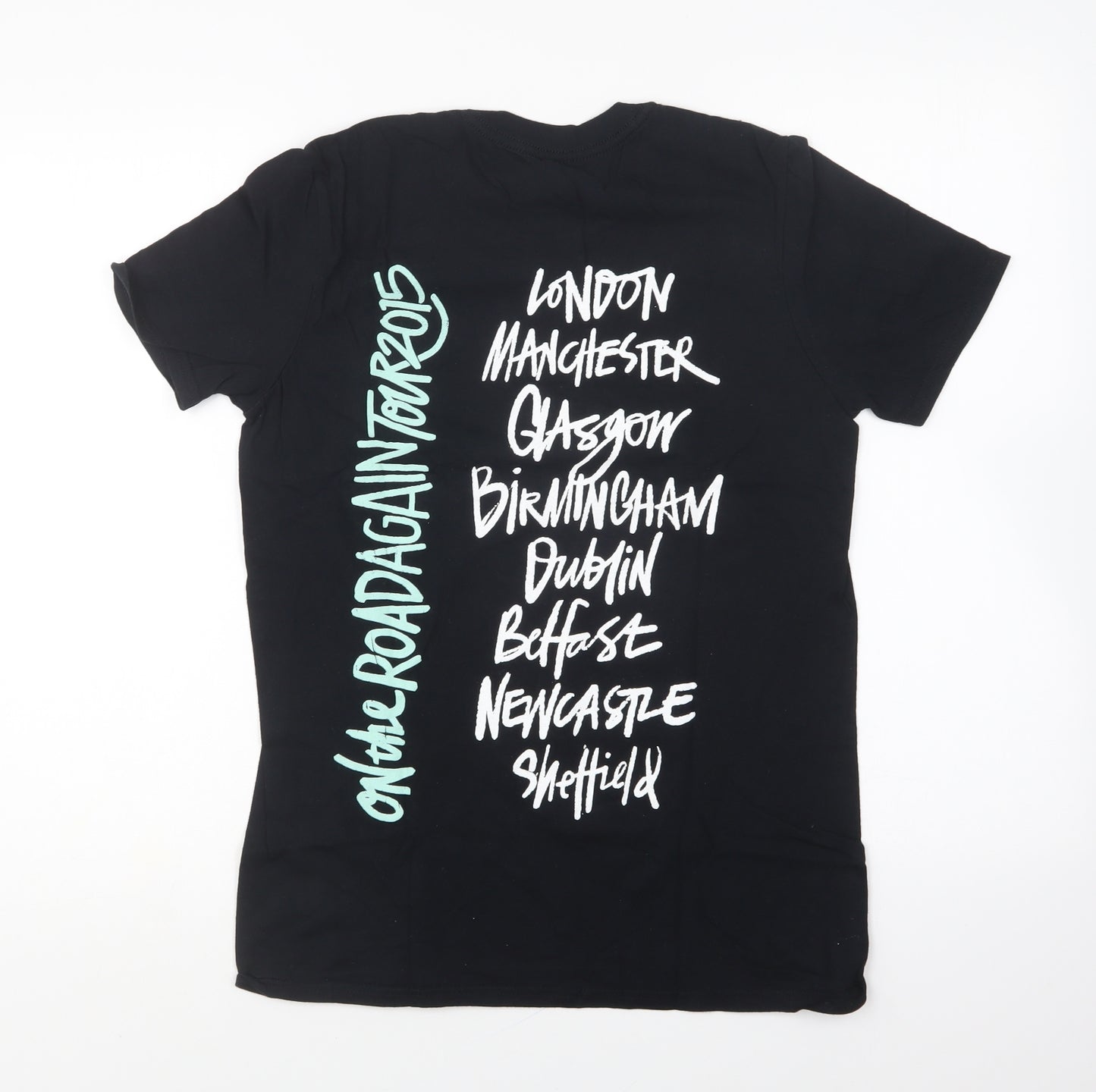 Gildan Womens Black Cotton Basic T-Shirt Size S Round Neck - One Direction