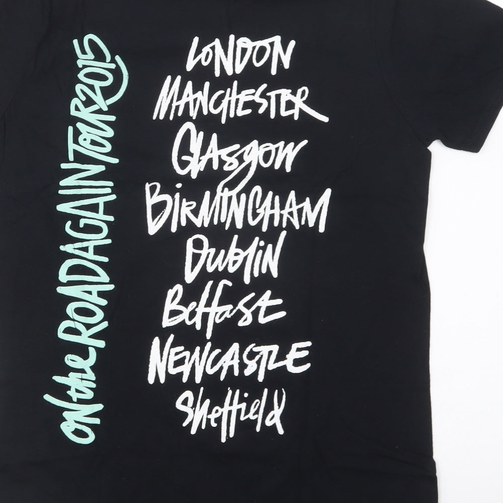 Gildan Womens Black Cotton Basic T-Shirt Size S Round Neck - One Direction