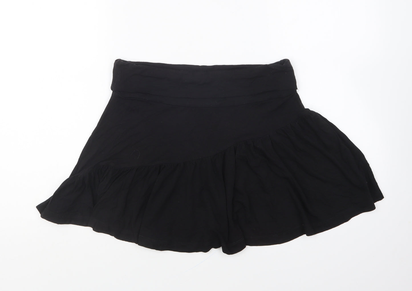 NEXT Womens Black Viscose Skater Skirt Size 10
