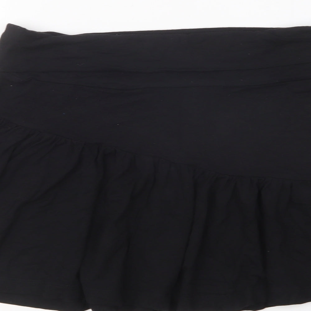 NEXT Womens Black Viscose Skater Skirt Size 10